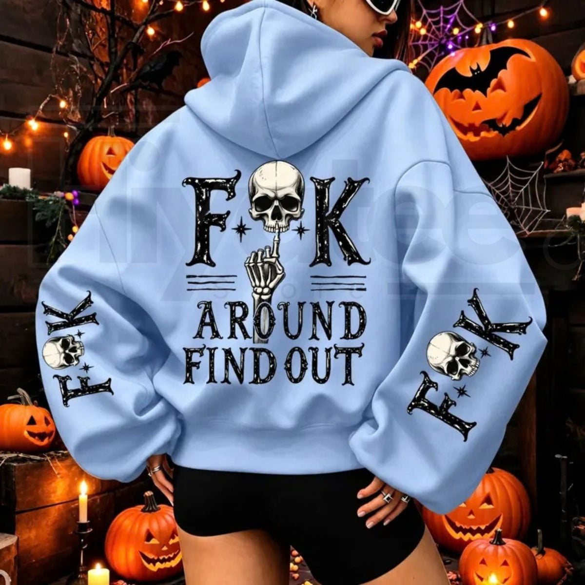 Women’s "Fuck Around And Find Out" Print Oversized Hoodie – Bold Graphic Statement Streetwear Pullover