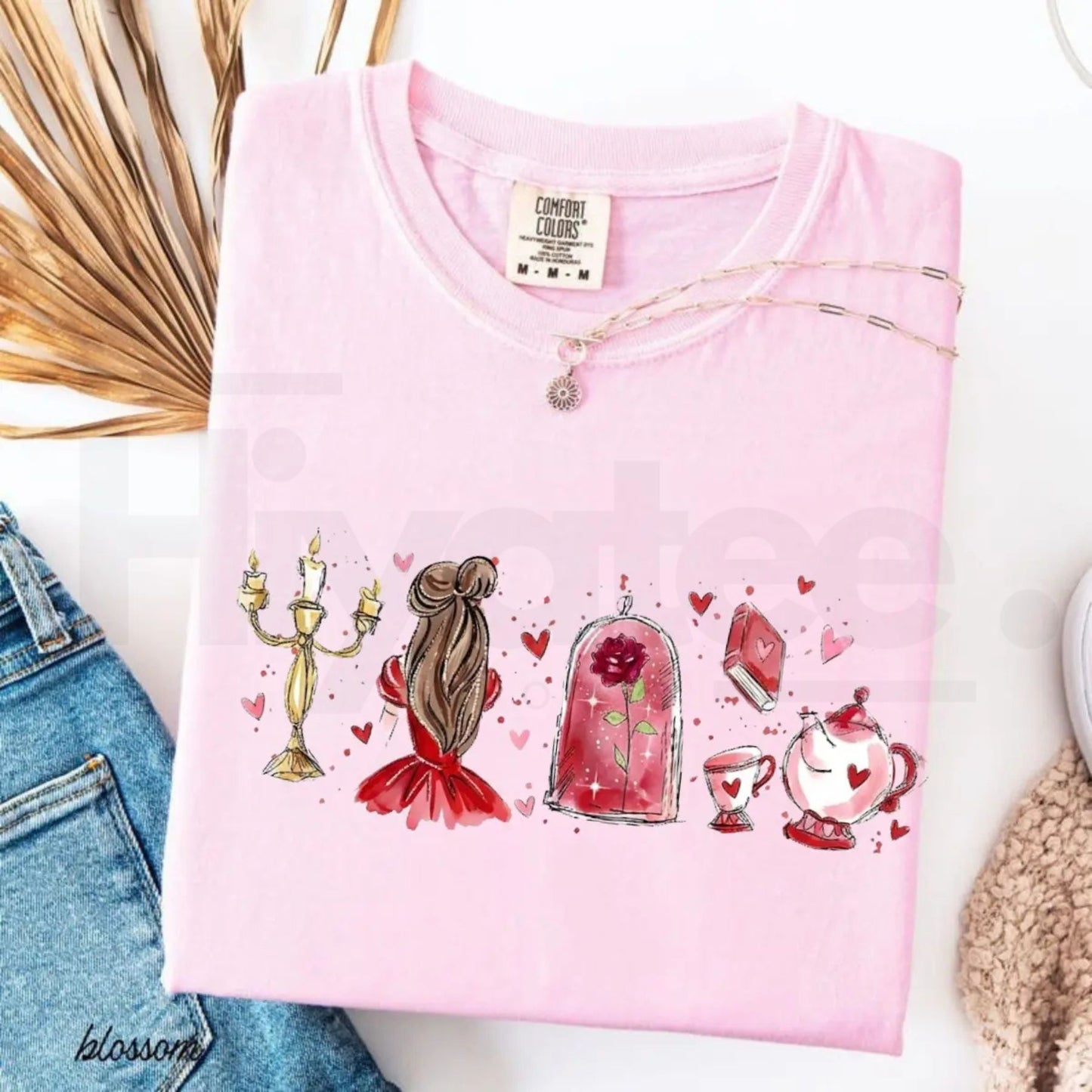 Comfort Colors® Fairy Tale Valentine Graphic Tee – Tale as Old as Time Shirt, Girly Aesthetic Girls Trip Tee