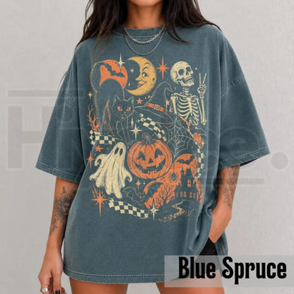 Retro Halloween Y2K Ghost Skeleton Comfort Colors Tee