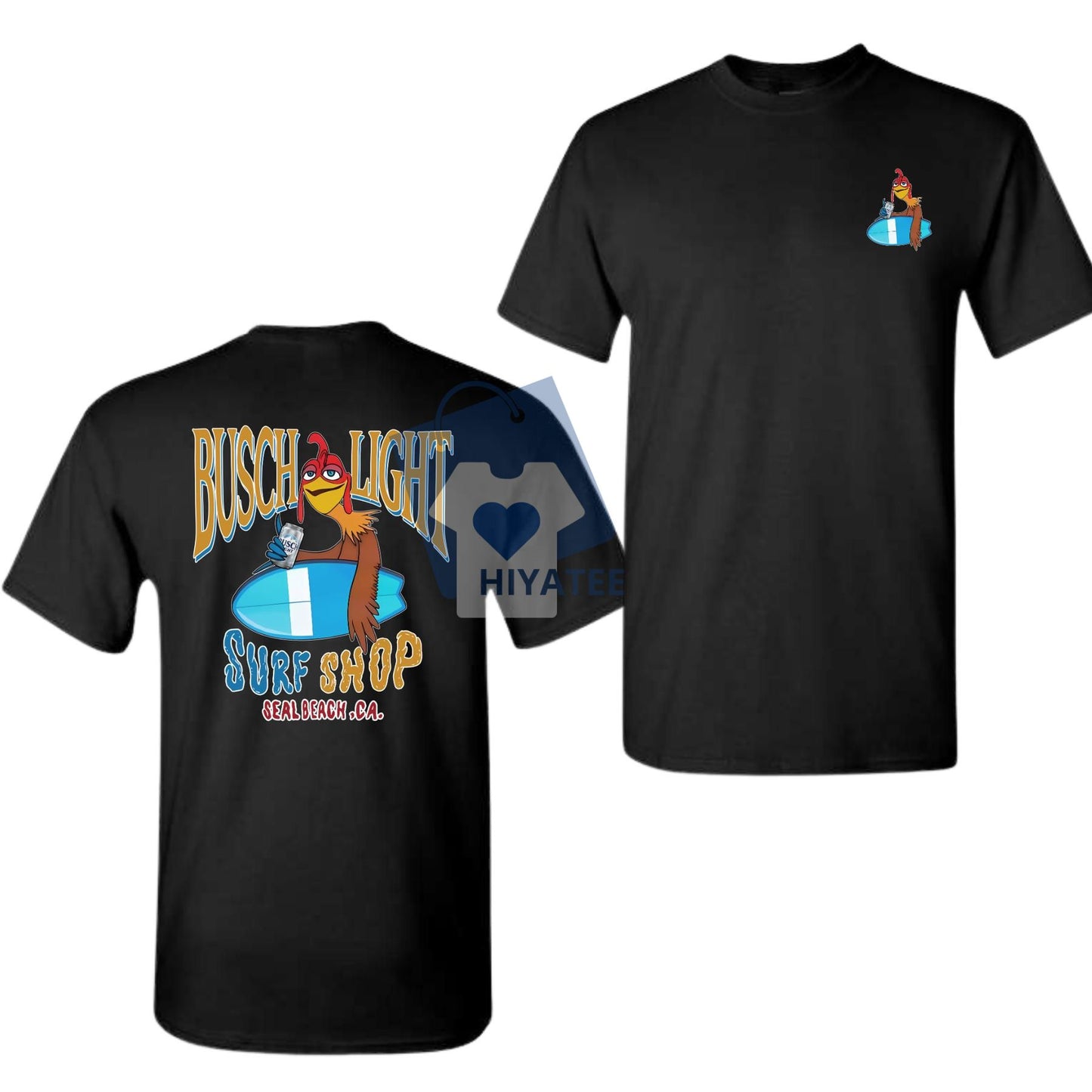 Busch Light Chicken Joe Surfs Up T-Shirt – Funny Unisex Graphic Tee, 100% Cotton, Trendy Pop Culture Shirt for Beer & Animation Fans