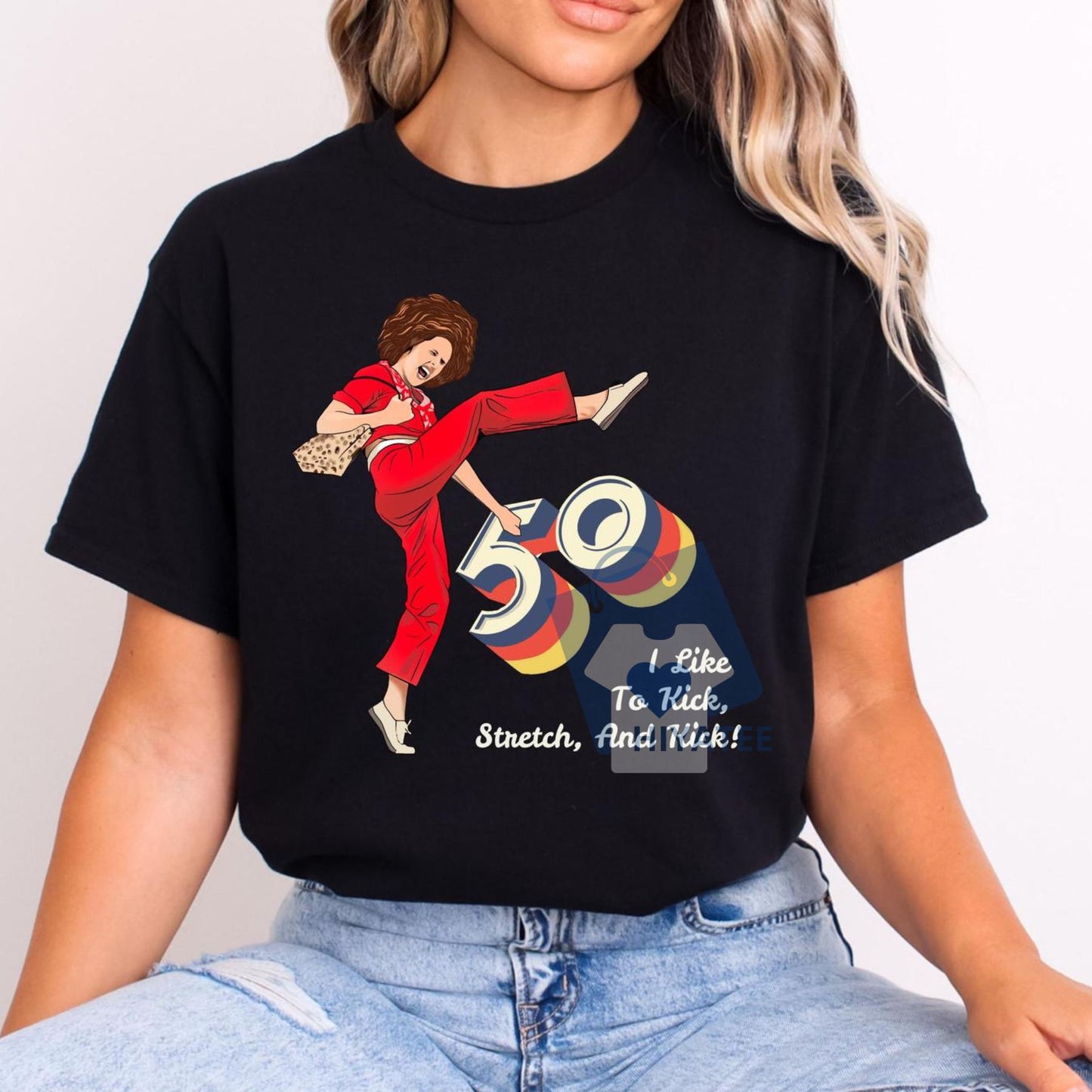 I’m 50 and I Like to Kick Shirt – Funny 50th Birthday Tee