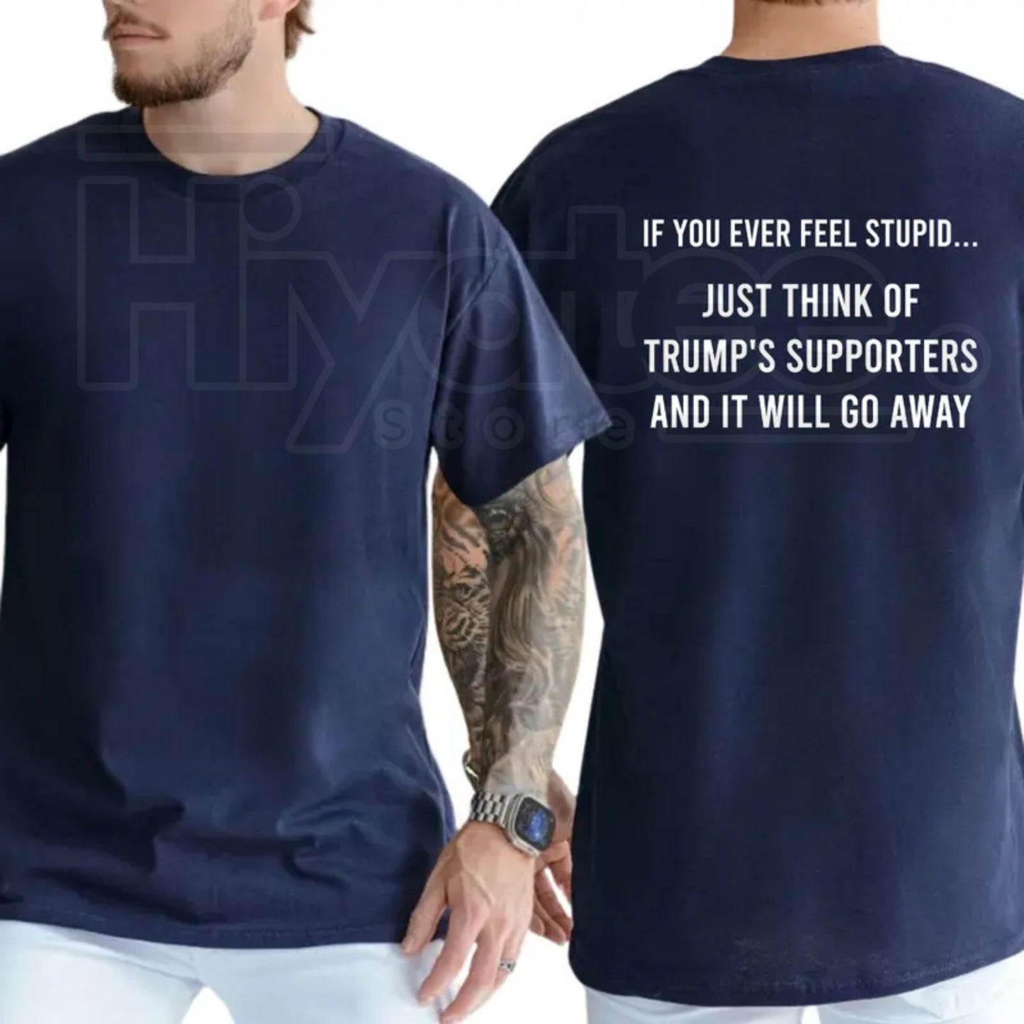 "Think Of Trump's Supporters" – Funny Sarcastic Liberal Graphic Top