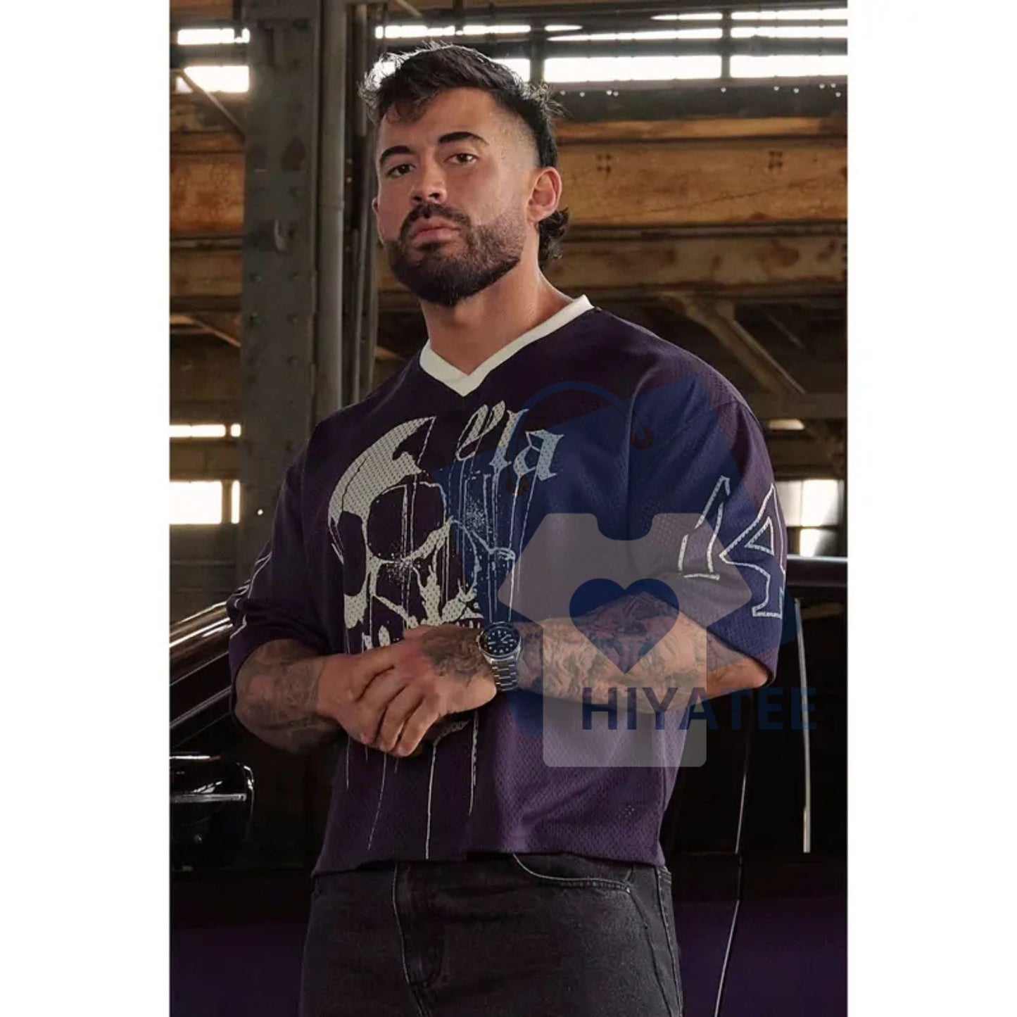 "Drippy Skull" Jersey – Edgy Streetwear Graphic Top, Unisex Athletic Shirt