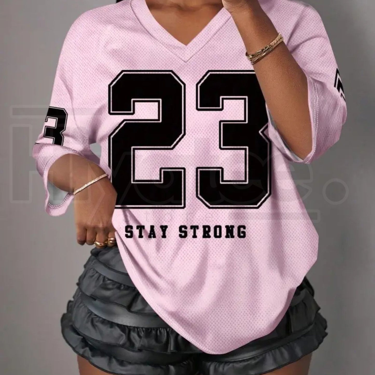 Y2K Retro Mesh Breathable Sports Jersey V-Neck T-Shirt