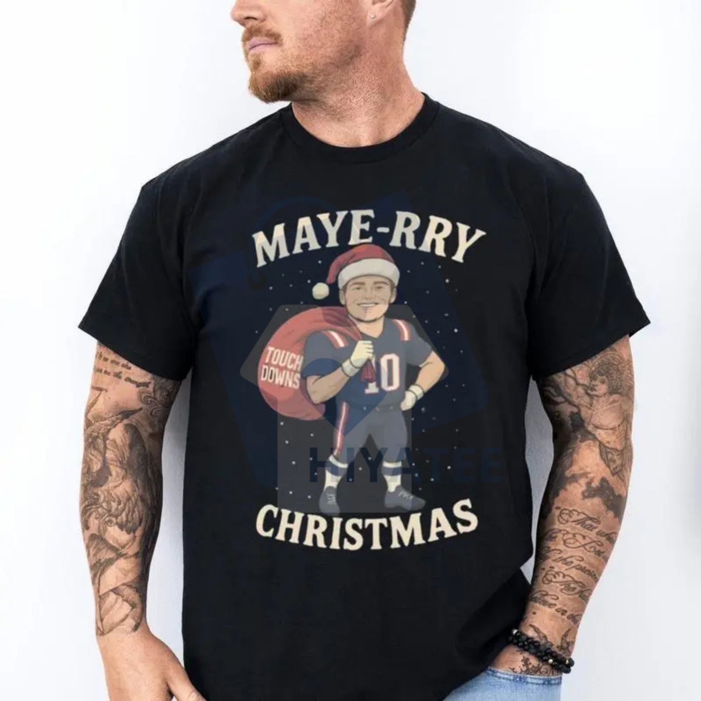 Drake Maye New England Christmas T-Shirt – Patriots Unisex XMAS Gift NFL Fan Merch