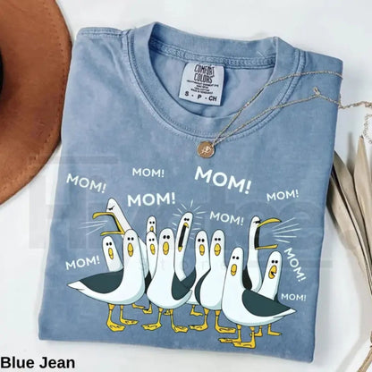 Comfort Colors® Seagull Mom T-Shirt – Funny "Mom Mom Mom" Graphic Tee
