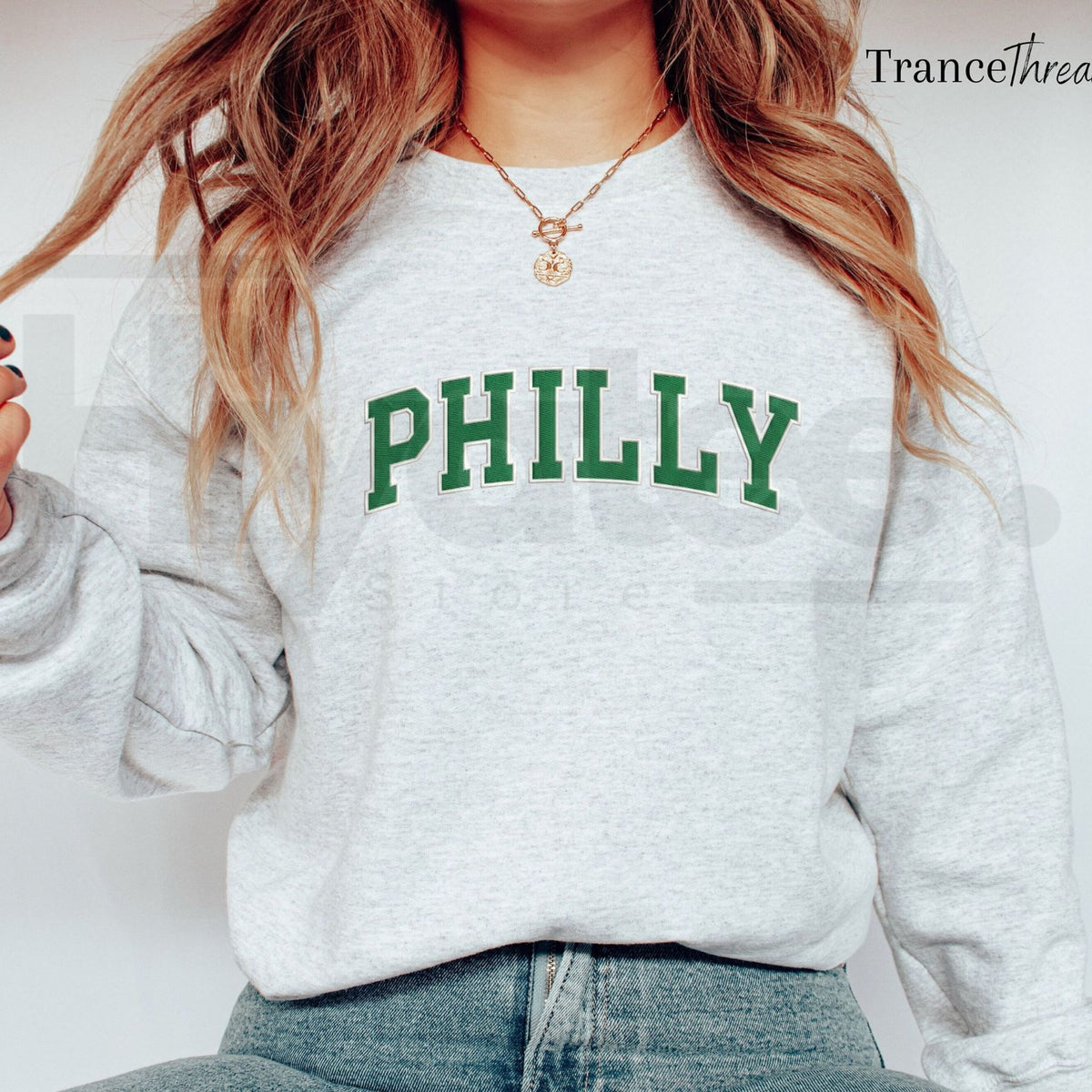 Embroidered "Go Birds" Mockneck Sweatshirt – Game Day Coastal & Football Crewneck