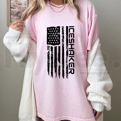 Ice Shaker Tattered Flag Limited Edition T-Shirt – American Patriotic Graphic Tee