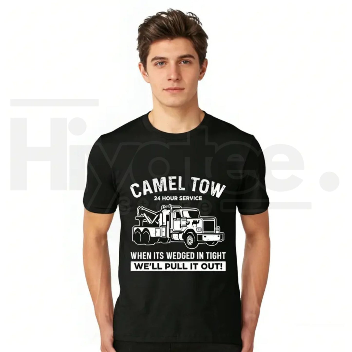 Camel Tow 24 Hour Service Funny T-Shirt – Adult Humor Graphic Tee
