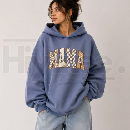 Saturday Cheetah Star Mama Blush Hoodie – Cute Animal Print Graphic Pullover Sweatshirt