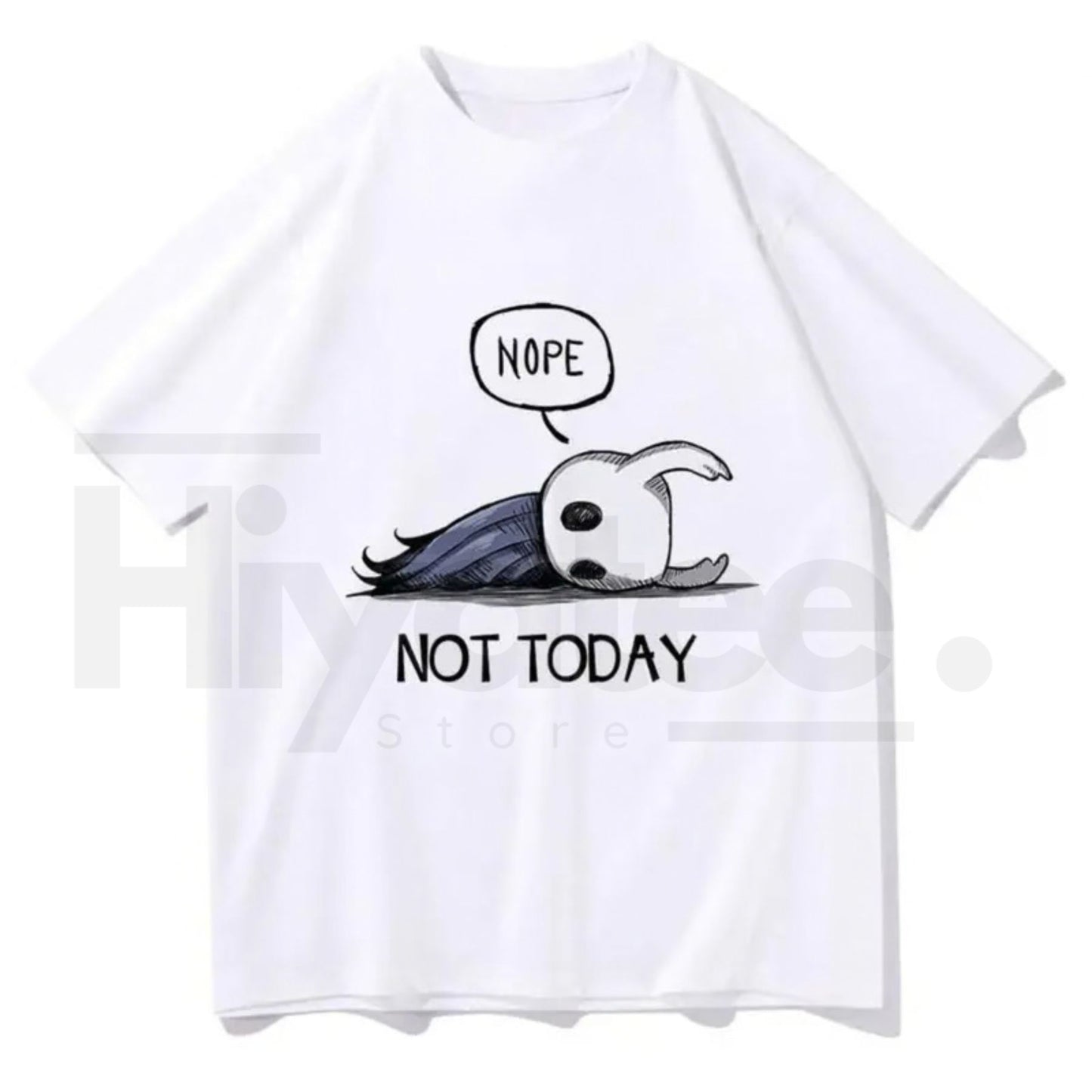 "Nope Not Today" Hollow Knight T-Shirt – Harajuku Aesthetic Vintage Streetwear