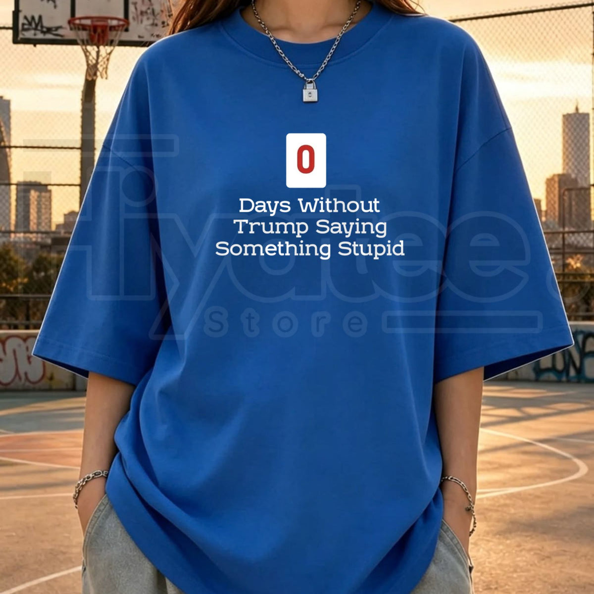 0 Days Without Saying Something Stupid T-Shirt – Funny Sarcastic Political Humor Graphic Tee
