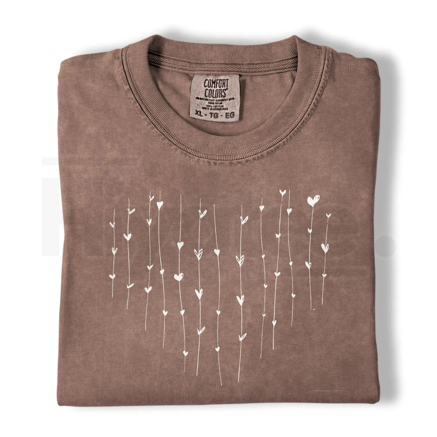 Comfort Colors® Minimalist Heart Shirt – Simple Valentine Graphic Tee, Aesthetic Love Line Art T-Shirt