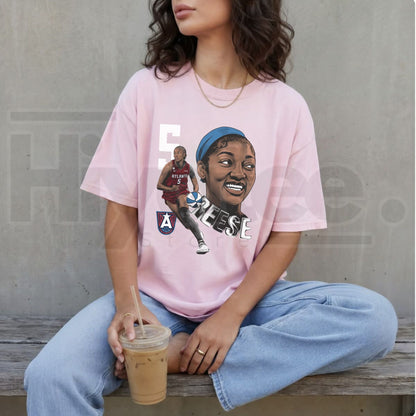 Angel Reese Basketball Graphic T-Shirt – Dual Image Sports Tribute Unisex Tee