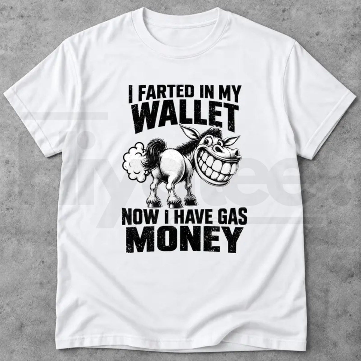 Funny Donkey Gas Money T-Shirt – High Gasoline Prices Joke Graphic Tee