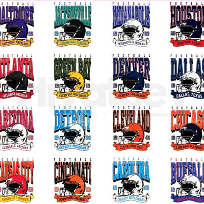 Vintage Football Team Graphic T-Shirt – Retro Washed Cotton, Gameday Streetwear Tee