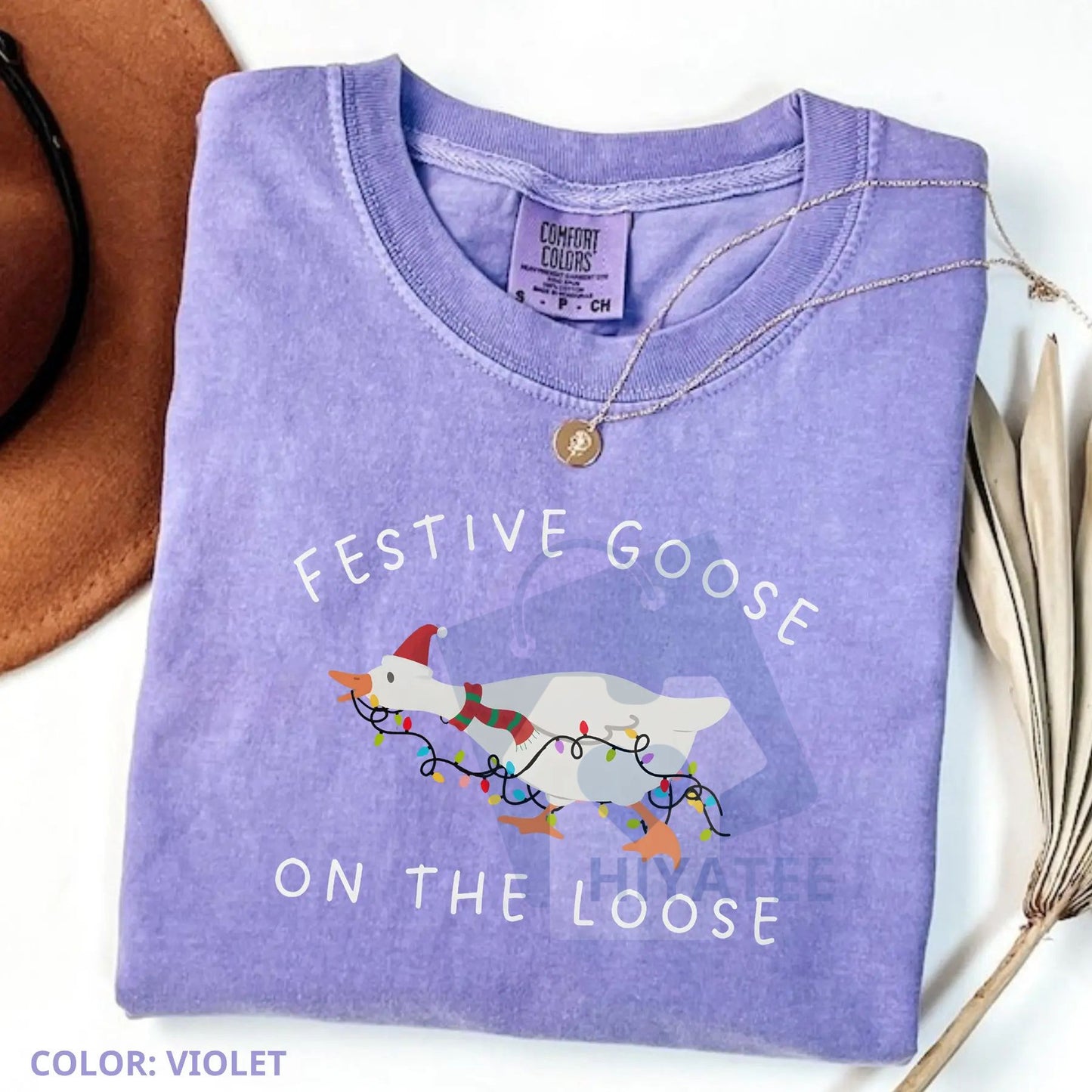 Festive Goose on the Loose Christmas T-Shirt