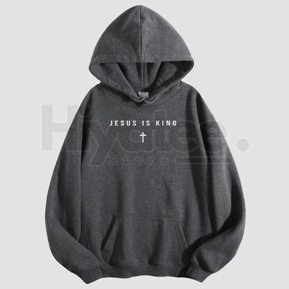 Men's Jesus Is King Cross Graphic Hoodie