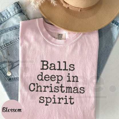 Comfort Colors Chest Nuts Funny Matching Christmas Couples T-Shirt