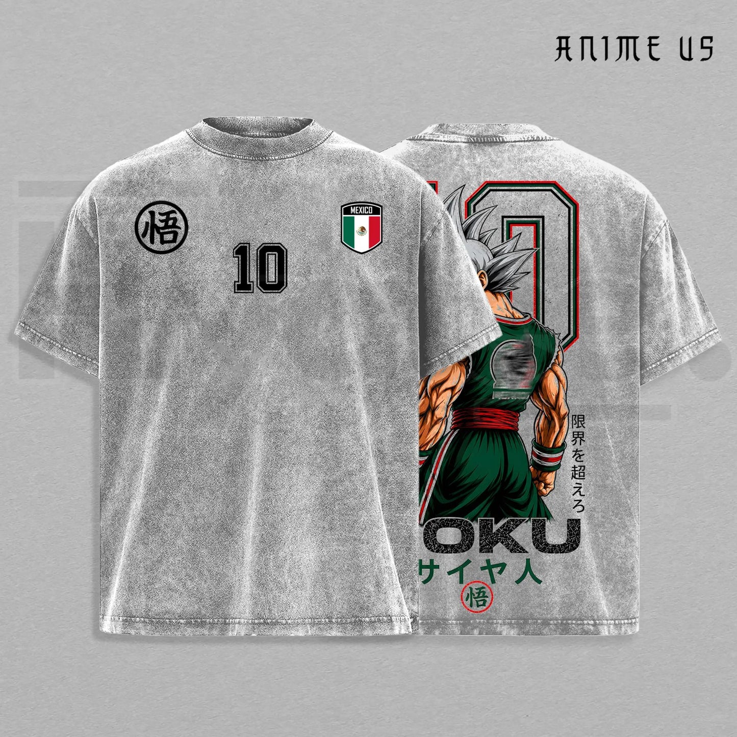 Mexico Global Football 2026 Vintage T-Shirt – Saiyan Warrior Inspired Anime Soccer Graphic Tee