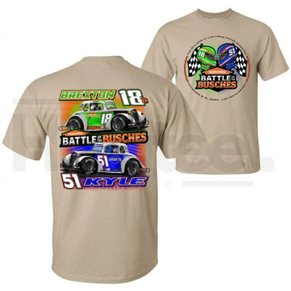 Battle Of The Busches Racing T-Shirt – Vintage Kyle & Brexton Busch NASCAR Style Tee
