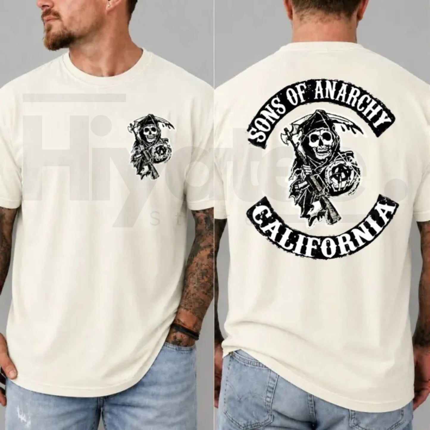 SOA Vintage Biker Graphic T-Shirt – Retro Jax Teller Motorcycle Club Fan Tee