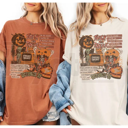 Comfort Colors Halloween Collage Shirt Retro Spooky Ghost Tee