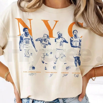 Brunson Anunoby Hart NYC Basketball Vintage Shirt