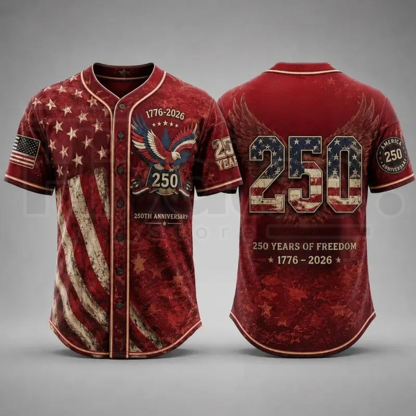 America 250th Anniversary Baseball Jersey – 1776–2026 USA Patriotic Shirt