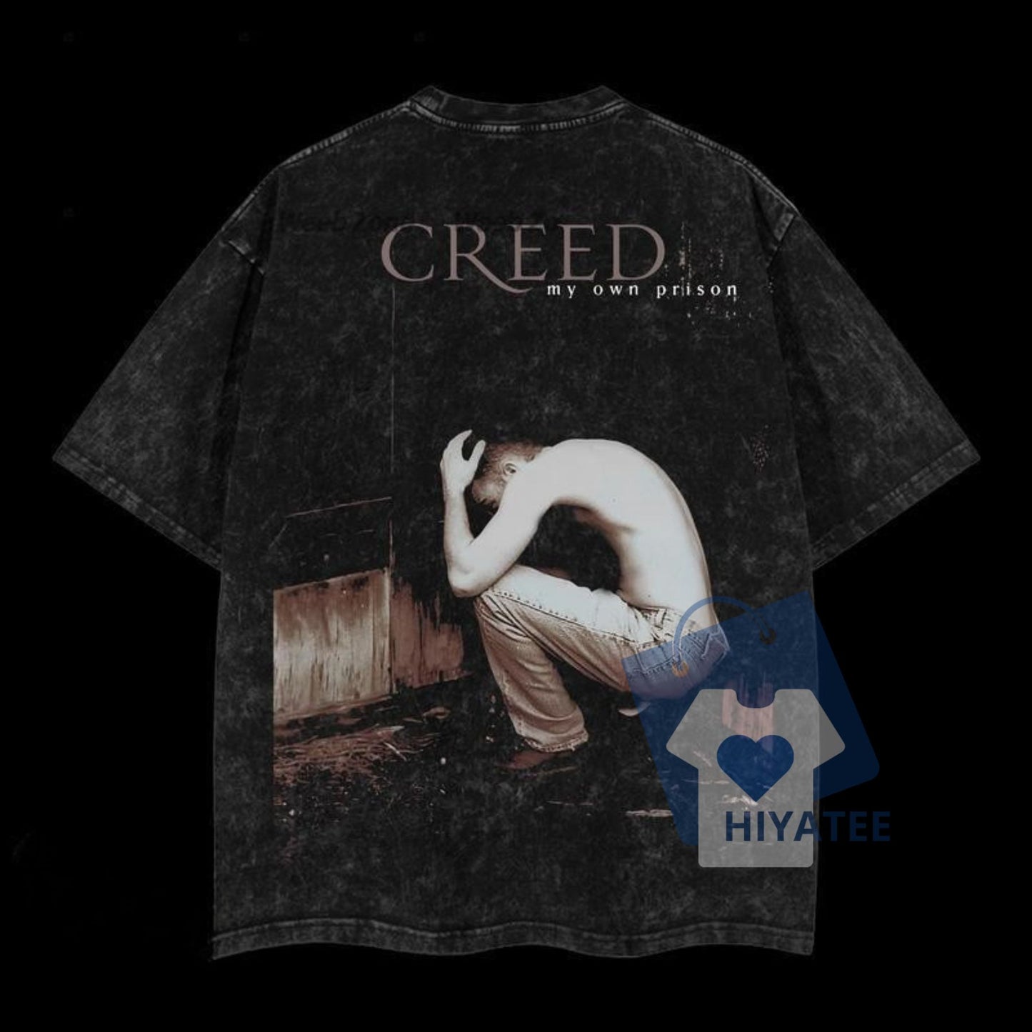 Creed My Own Prison Shirt – Oversized Washed Rock Band Tee for Music Fans