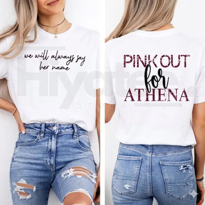 Pink Out For Athena T-Shirt – Justice For Athena Strand Memorial Shirt, Awareness Tee & Support Gift