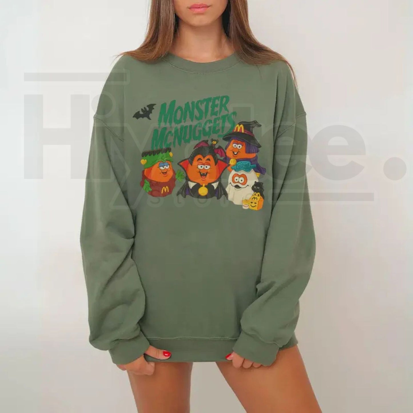 Vintage Halloween Nuggets Sweatshirt – 90s Spooky Monster Nuggets Crewneck, Retro Summerween Graphic Shirt