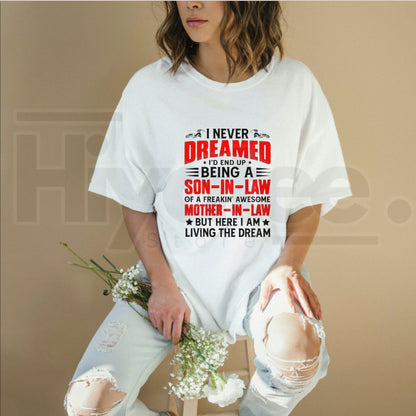Freakin’ Awesome Mother-in-Law Son-in-Law T-Shirt – Funny Sarcastic Family Graphic Tee
