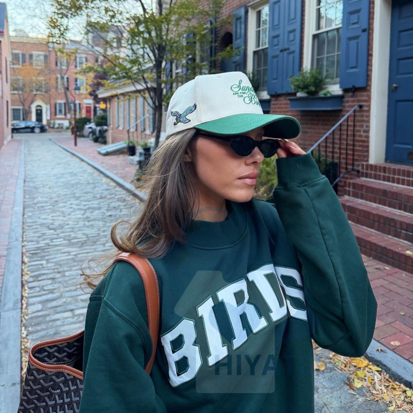 "BIRDS" Varsity Mockneck Sweatshirt