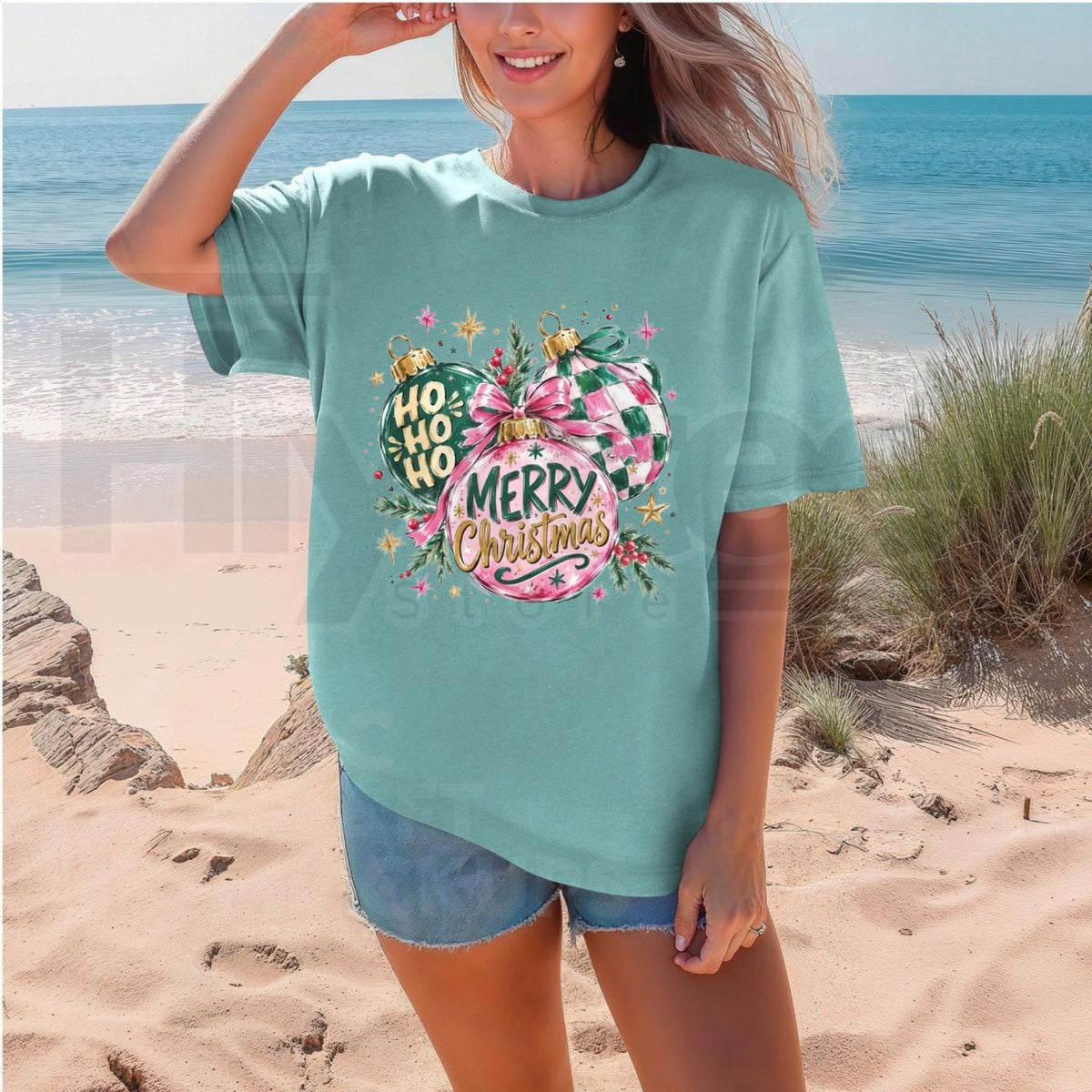Comfort Colors Christmas Ornament T-Shirt – Trendy Holiday Graphic Tee for Women