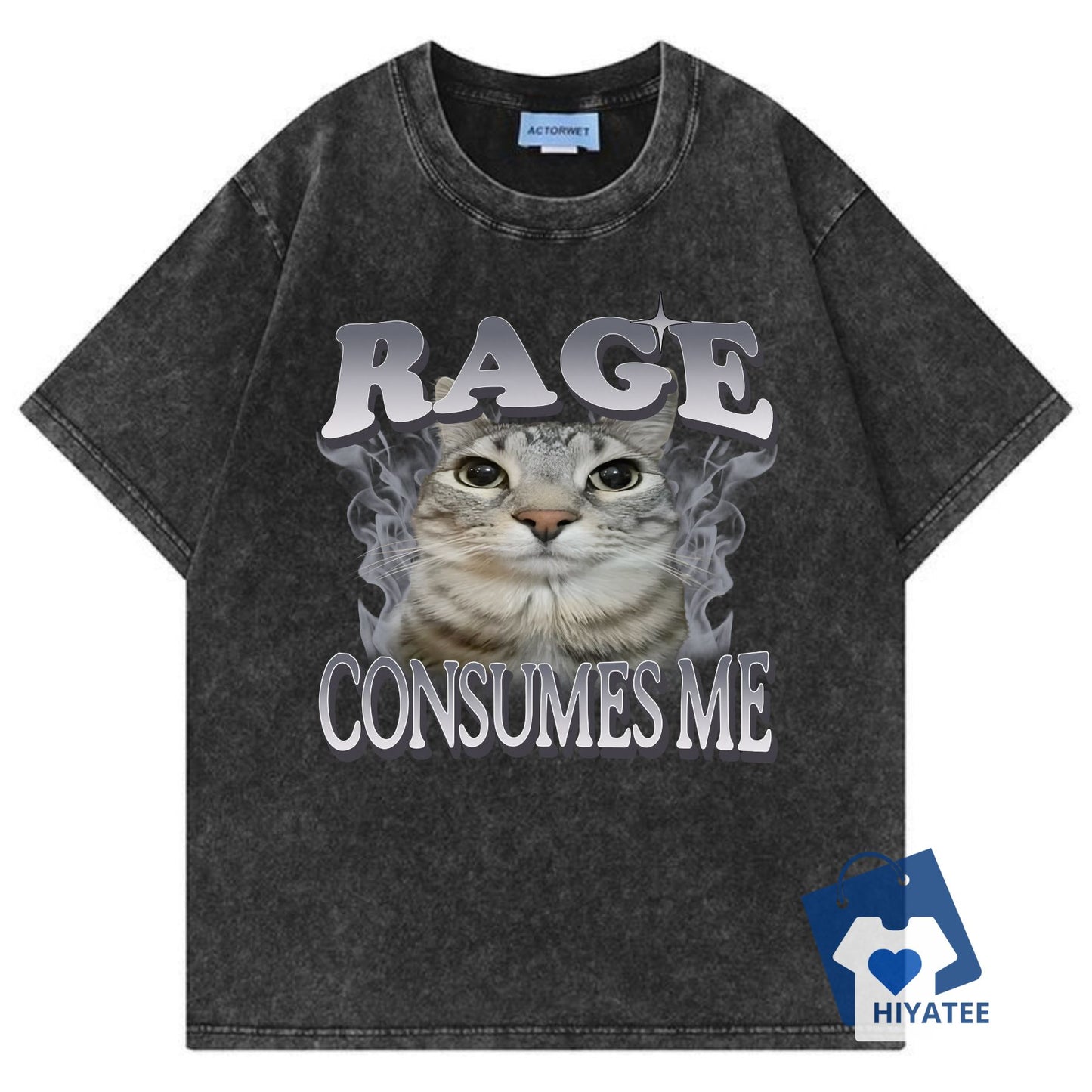 Rage Consumes Me Cat Shirt – Hilarious Vintage Meme Tee for Cat Lovers!