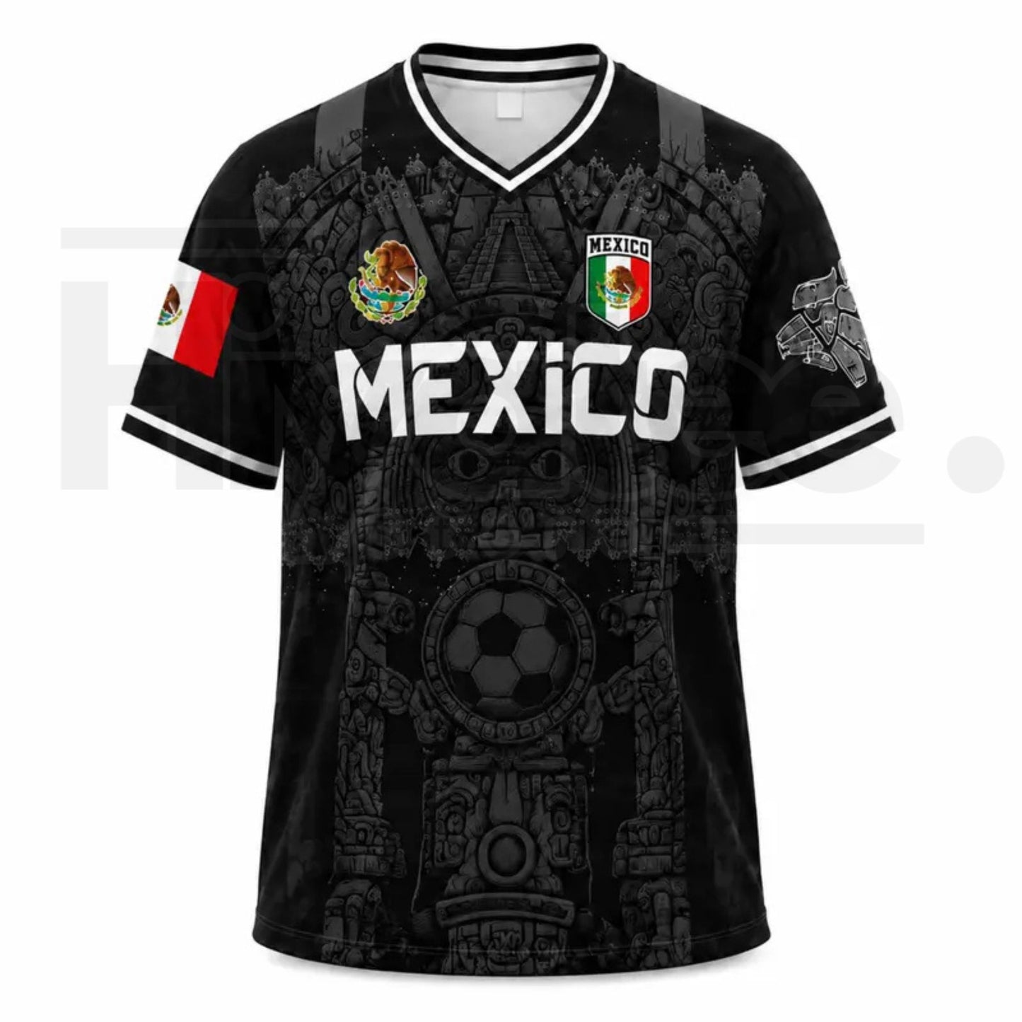 2026 Mexico Soccer Jersey – Retro White & Red Shirt with Iconic Cultural Graphics