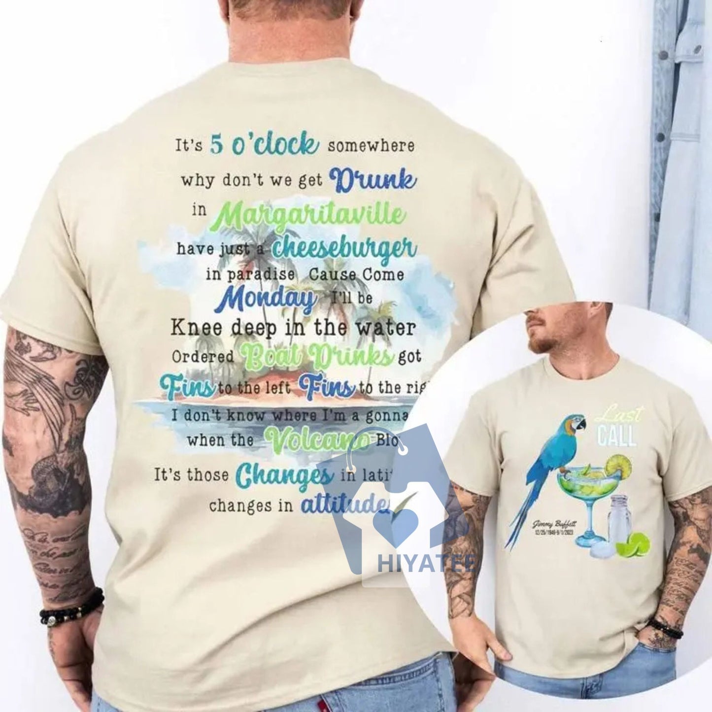 Jimmy B. Double-Sided Margaritaville Shirt – Outlaw Country Music T-Shirt, Unisex Cotton Buffett Merch