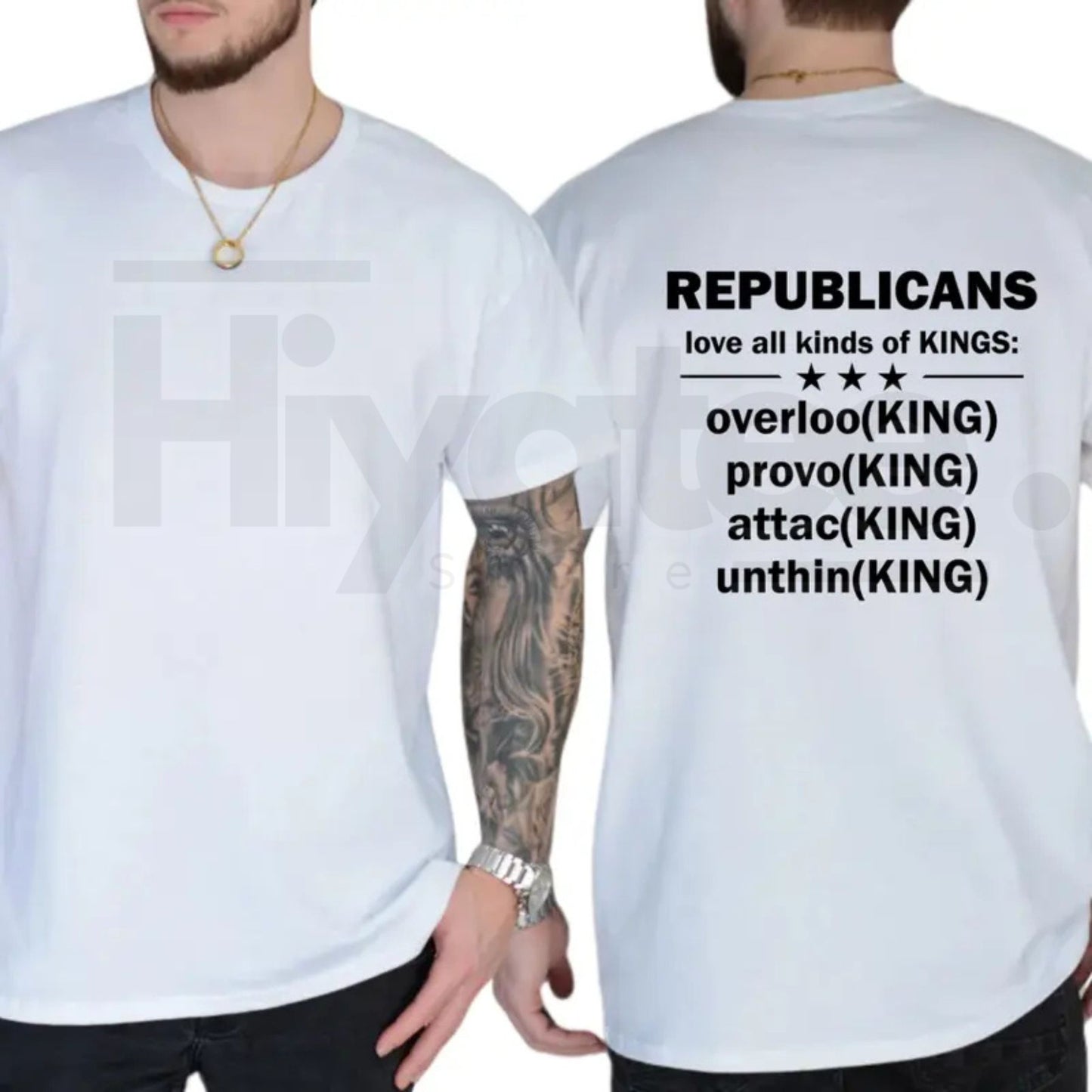 "Republicans Love Kings" – Funny Sarcastic Political Liberal Top