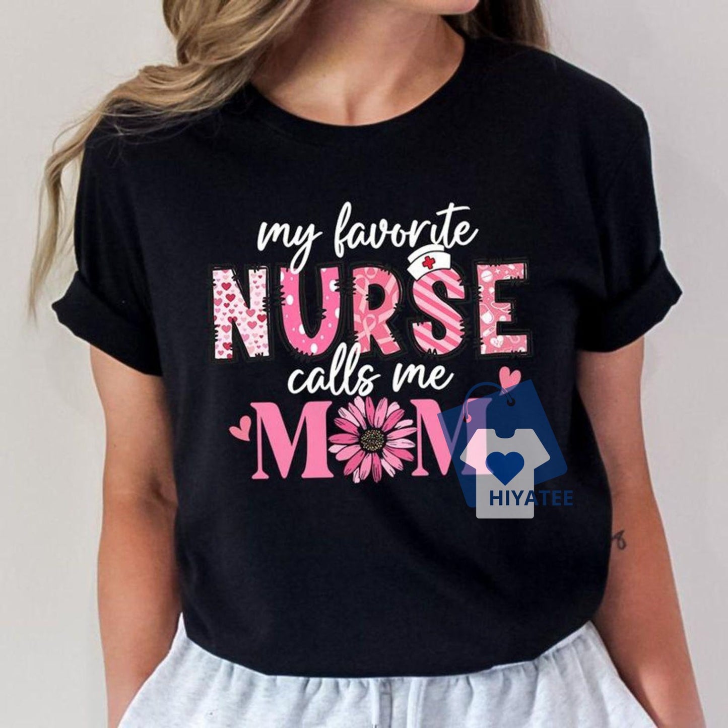 Nurse Mom T-Shirt – Adorable Floral Tee for the Heart of Healthcare