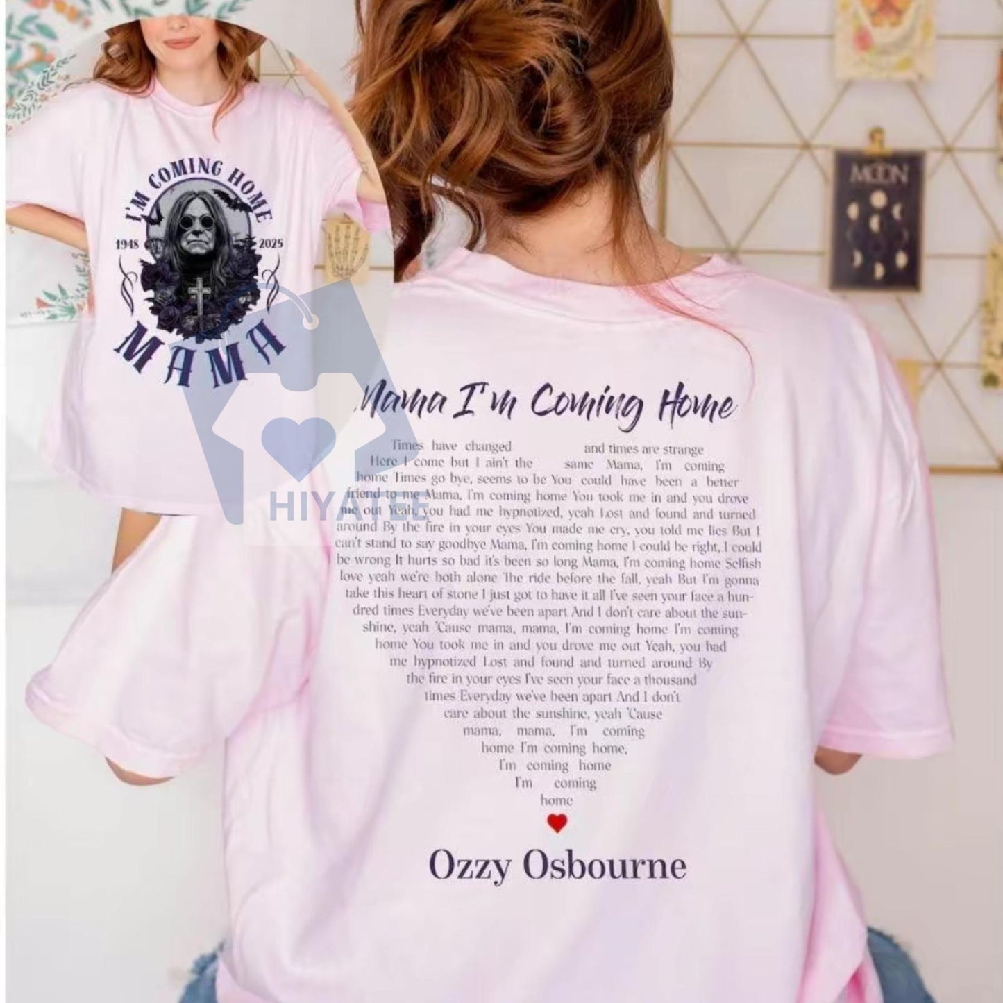 Mama, I'm Coming Home T-Shirt – Two-Sided Lyric Tee for Rock Fans