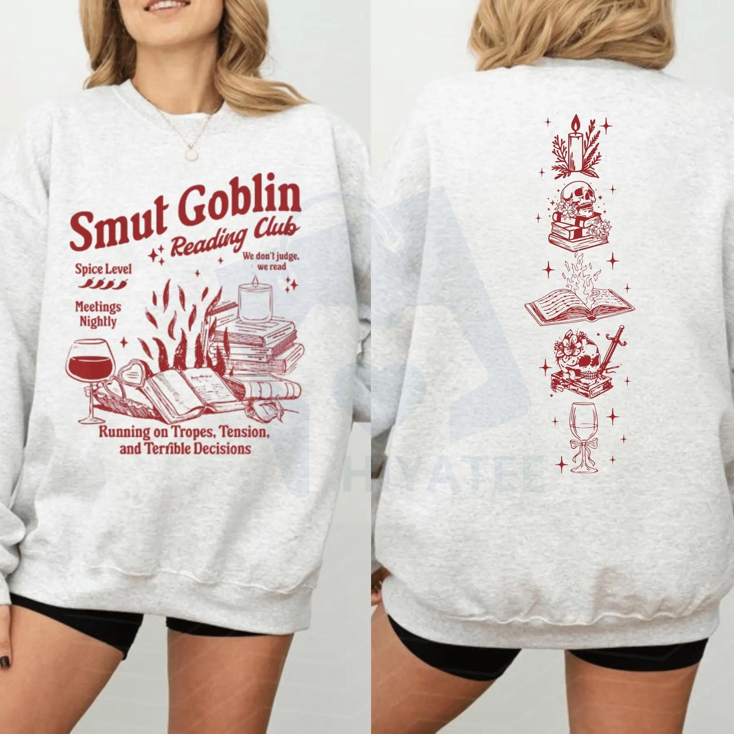 Smut Goblin Dark Romance Shirt: Spicy Romantasy Bookish Sweatshirt, Spread Those Pages Tee, Booktok Romance Merch Gift