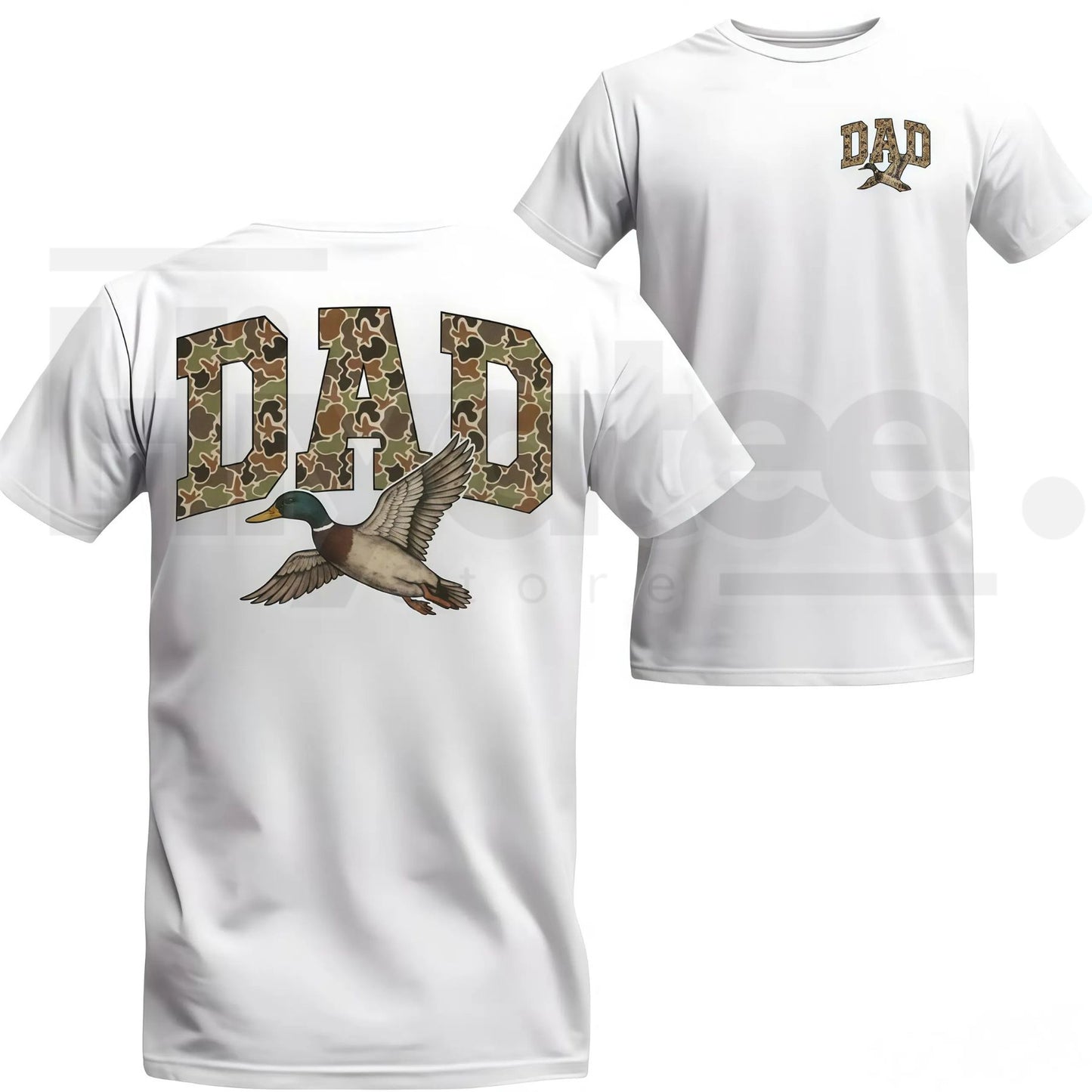 "Old School Duck Dad" – Vintage Camo Southern Hunting Top