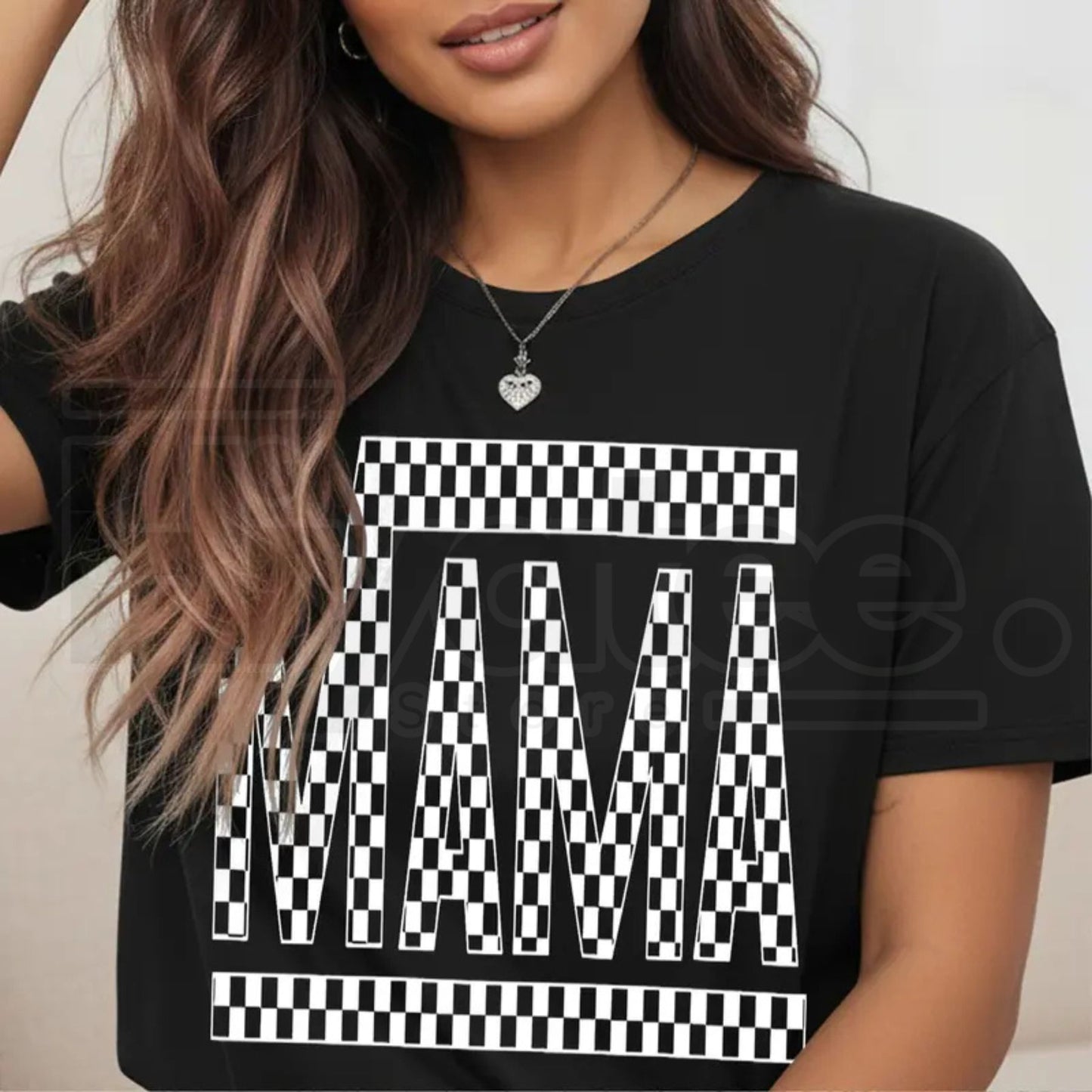 "MAMA Print" – Fashion Round Neck Spring Holiday Graphic Top