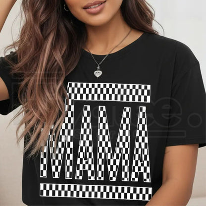 "MAMA Print" – Fashion Round Neck Spring Holiday Graphic Top