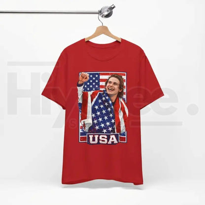 Jack Hughes Inspired Team USA Hockey Shirt – 2026 Olympic Fan Graphic Tee