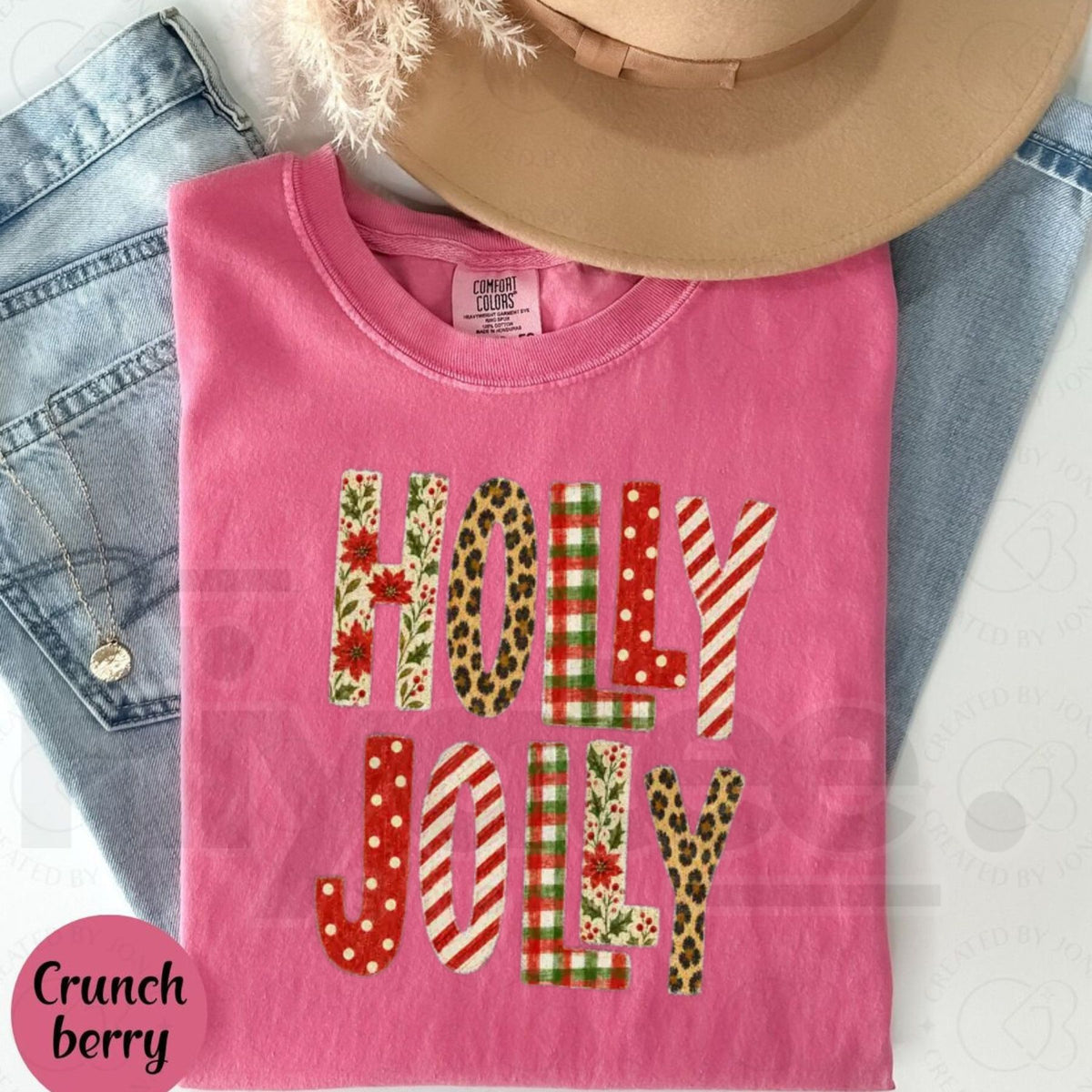 Holly Jolly Comfort Colors Shirt Trendy Christmas Tee