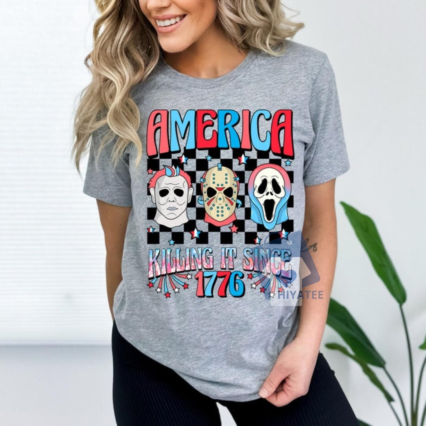 Killing It Since 1776 Shirt – Funny 4th of July Horror Tee for Men & Women