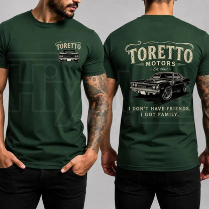 Toretto Motors Vintage Racing T-Shirt – Muscle Car Street Racing Graphic Tee