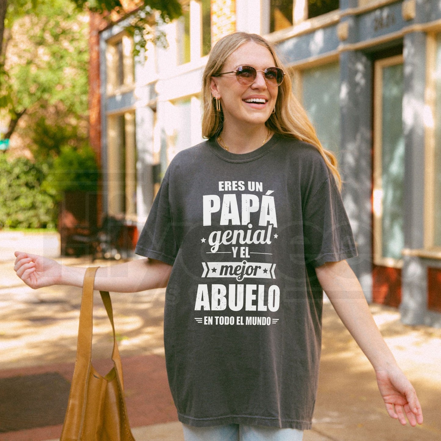 "Eres Un Papá Genial" – Spanish Father & Grandpa Heritage Graphic Top